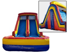 16ft Dual Wet - Dry Slide with Rock Wall