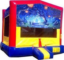 (C) Halloween Bounce House Blue