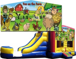 Fun on the Farm Bounce Slide Combo (Wet or Dry)